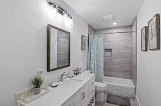 Farmhouse Guest Hall Bathroom