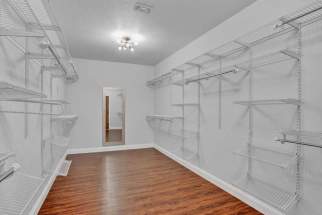 Master bedroom walk in closet