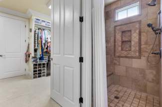 Master bathroom- shower and closet