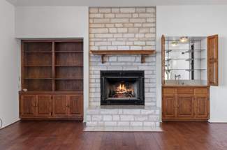 Fireplace with wet bar