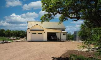 Side with garage/carport