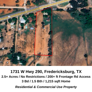 1731 Hwy 290 Fredericksburg TX Commercial Property for Sale