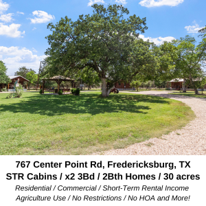 767 Center Point Road, Fredericksburg TX Investment Property