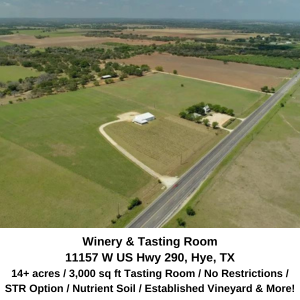 Winery and Tasting Room For Sale Texas Hill Country Hye Texas Fredericksburg